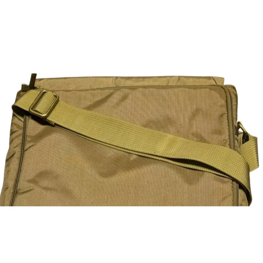 Vintage Hartmann Army Olive Green Brown Canvas Messenger Bag